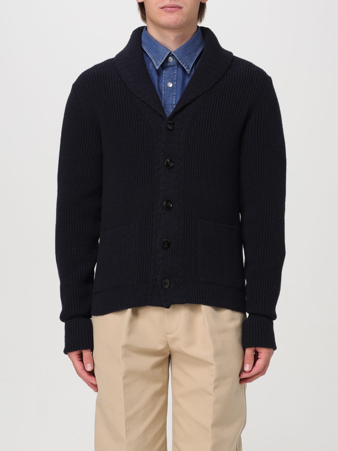 Giglio Cardigan Tom Ford in cashmere a coste
