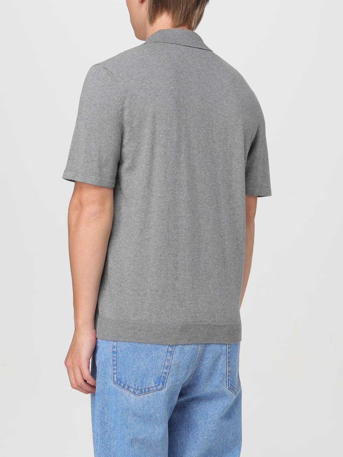 A.P.C. POLO SHIRT: Polo shirt men A.P.C., Grey - Img 3