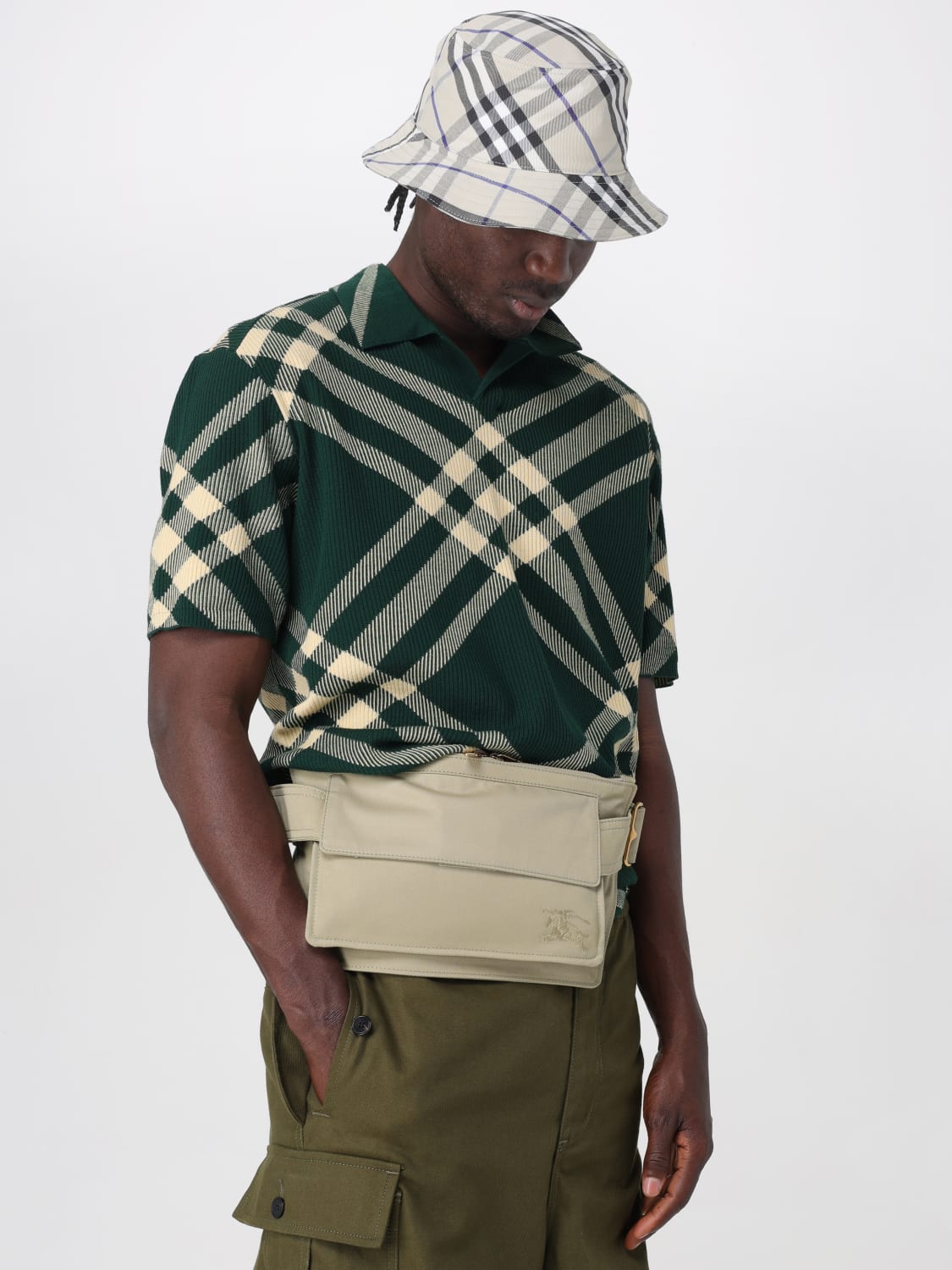 BURBERRY HAT: Hat men Burberry, Green - Img 2