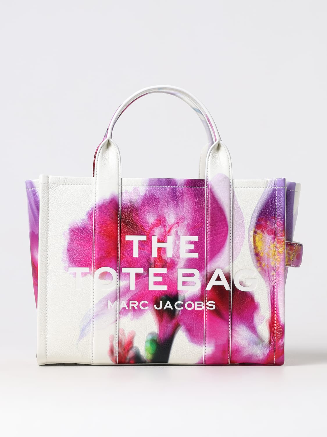 Giglio Borsa The Future Floral Tote Bag Marc Jacobs in pelle a grana