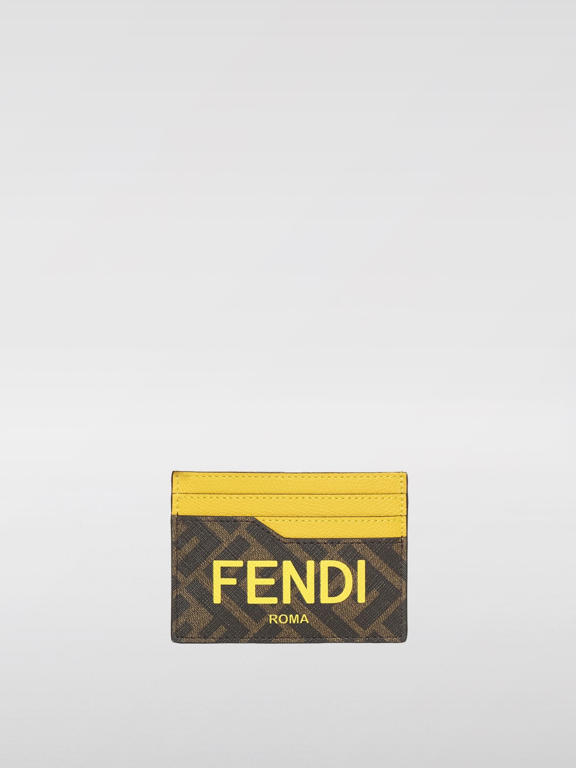 Giglio Portacarte di credito Fendi in pelle con stampa monogram FF