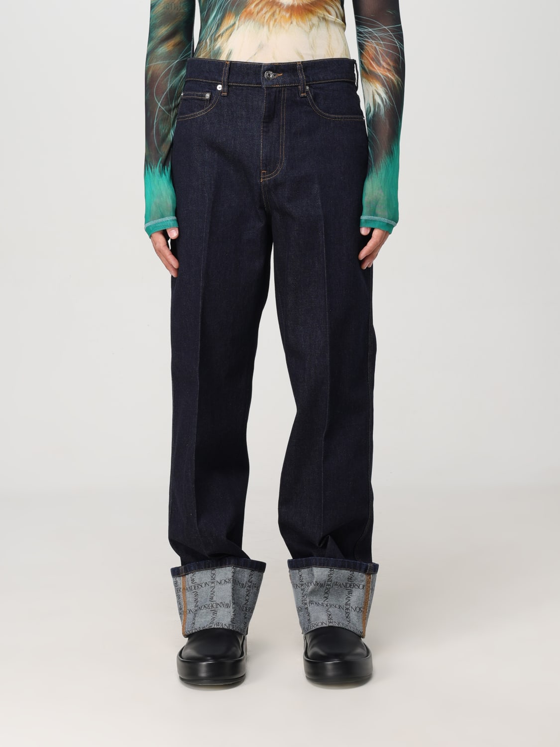 Giglio Jeans con risvolti Jw Anderson