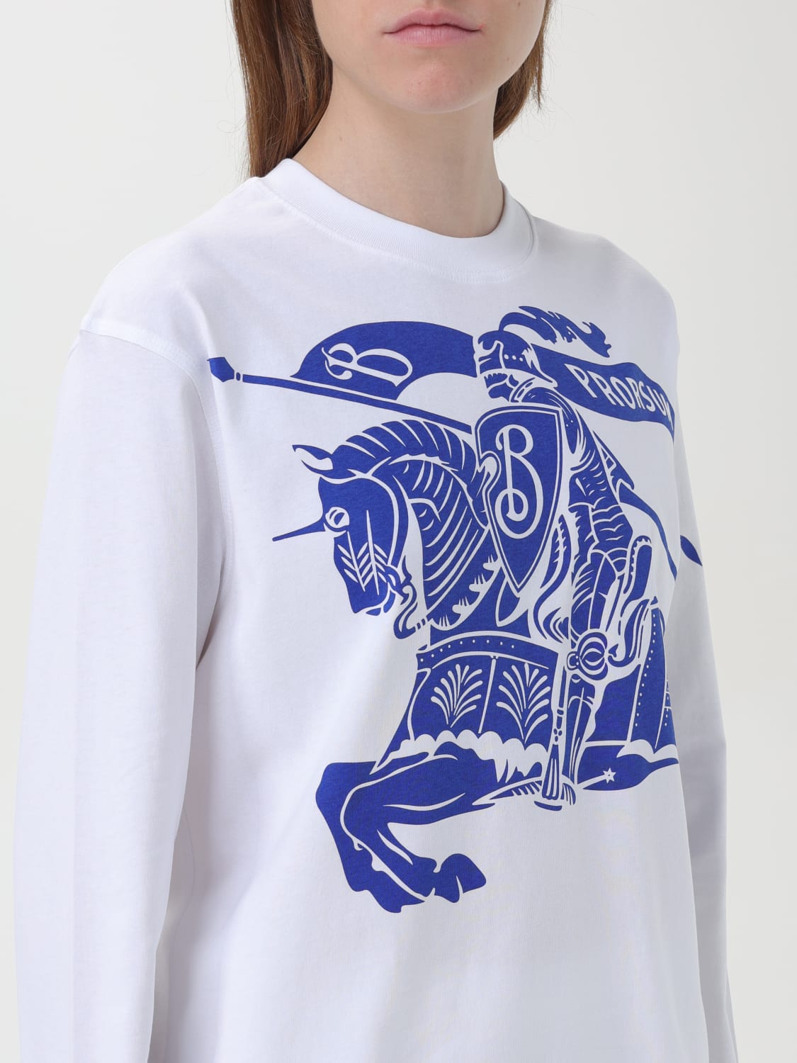 Tシャツ・カットソー BURBERRY Women Tunic Tops 8096230WHITE BURBERRY: T-shirt woman - White | Burberry t-shirt 8096230