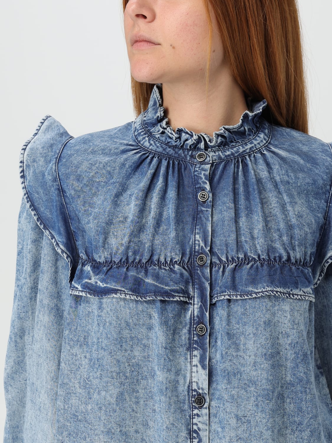 ISABEL MARANT ETOILE CAMICIA: Camicia Isabel Marant Etoile in lyocell, Blue - Img 4