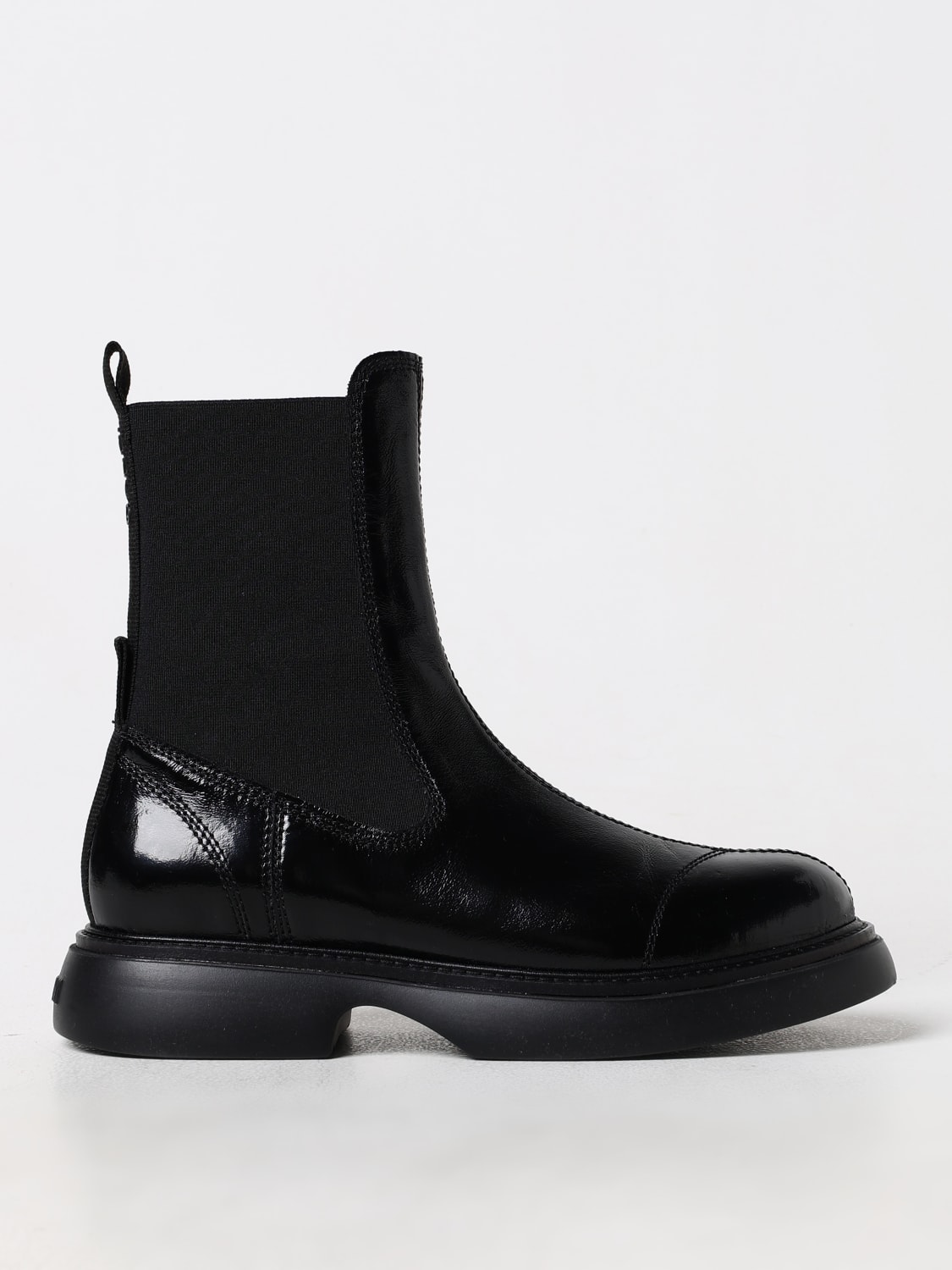 GANNI FLAT ANKLE BOOTS: Shoes woman Ganni, Black - Img 1