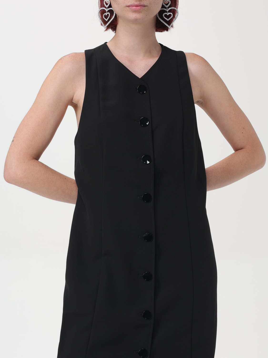 GANNI DRESS: Dress woman Ganni, Black - Img 4