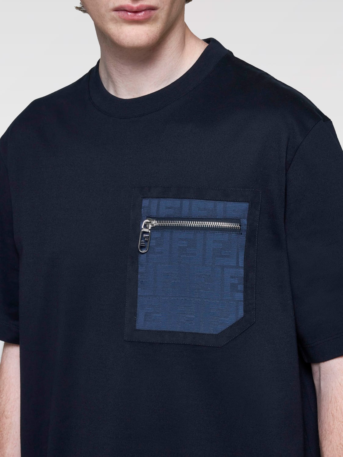 FENDI T-SHIRT: T-shirt men Fendi, Blue - Img 3