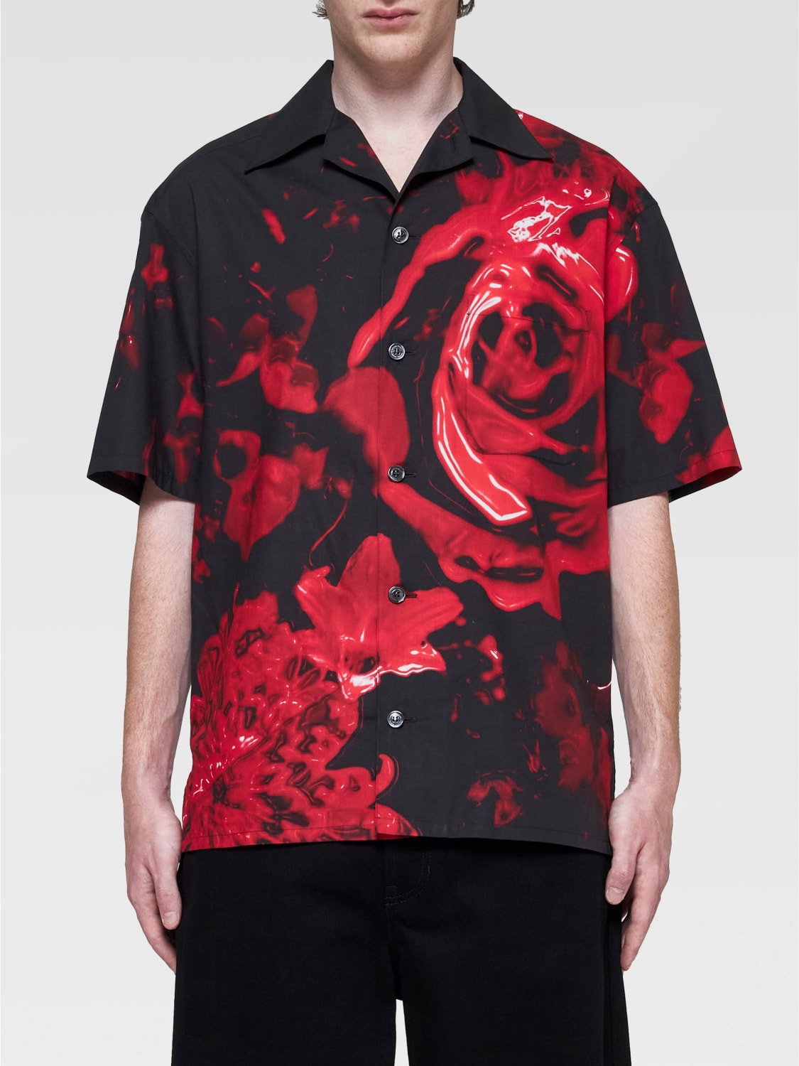 ALEXANDER MCQUEEN シャツ: シャツ メンズ Alexander McQueen, レッド - Img 1