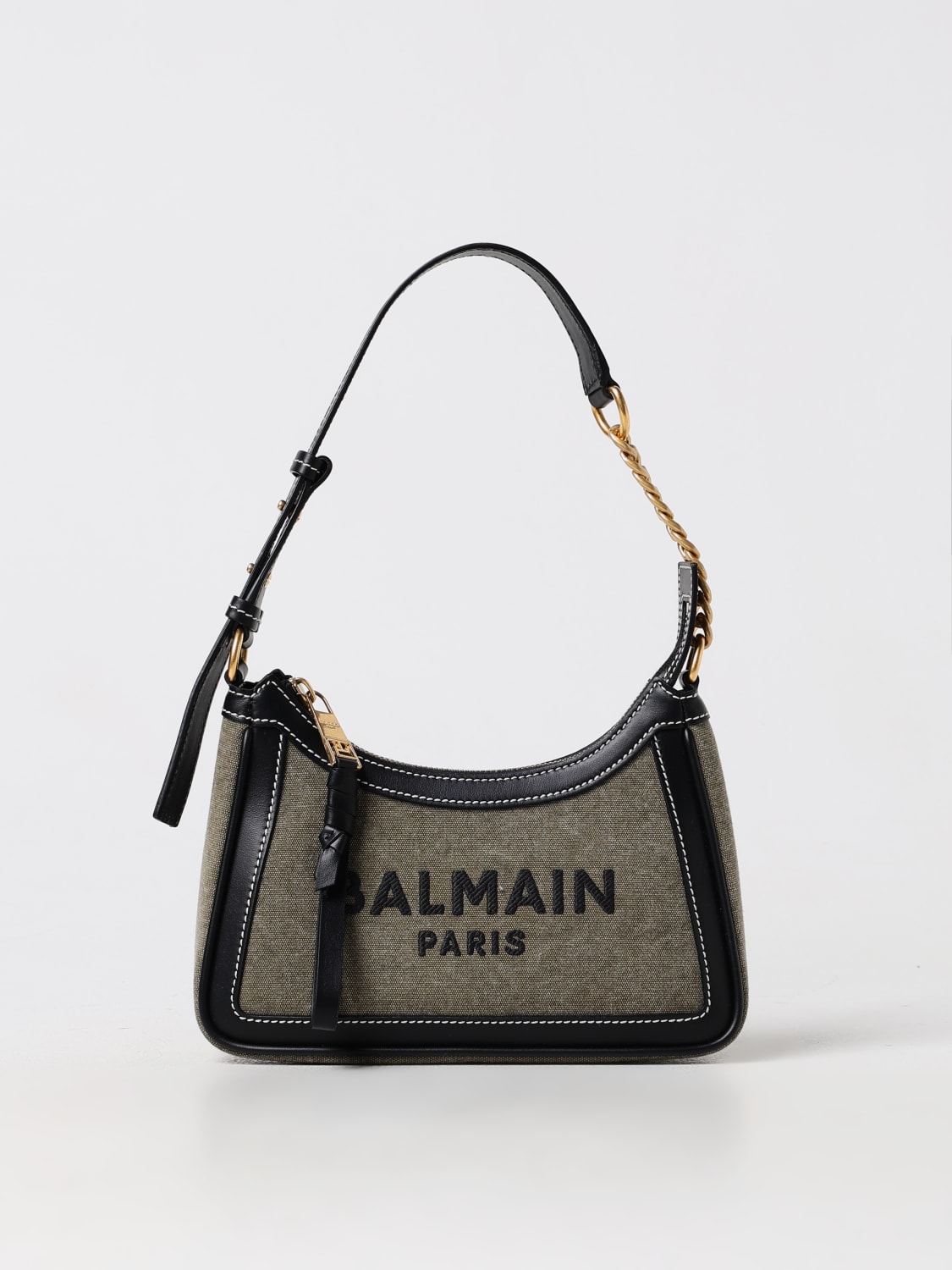 BALMAIN SHOULDER BAG: Shoulder bag woman Balmain, Kaki - Img 1