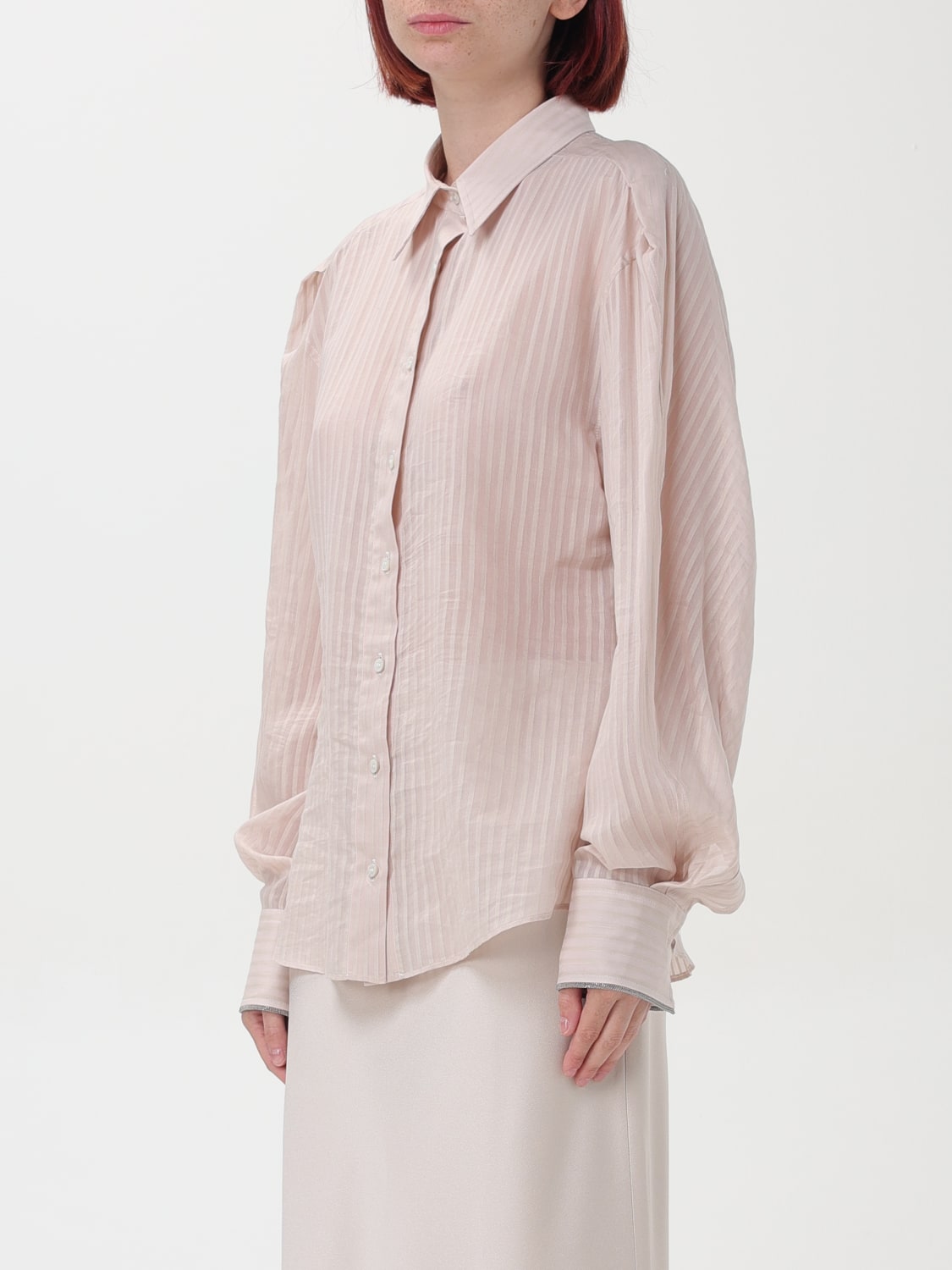 BRUNELLO CUCINELLI SHIRT: Shirt woman Brunello Cucinelli, Pink - Img 4