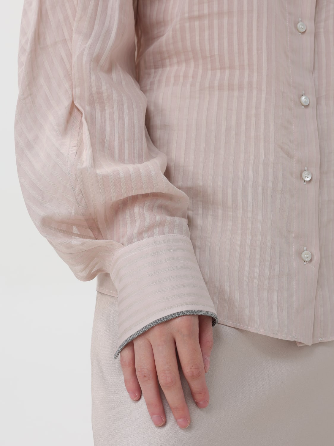 BRUNELLO CUCINELLI SHIRT: Shirt woman Brunello Cucinelli, Pink - Img 5