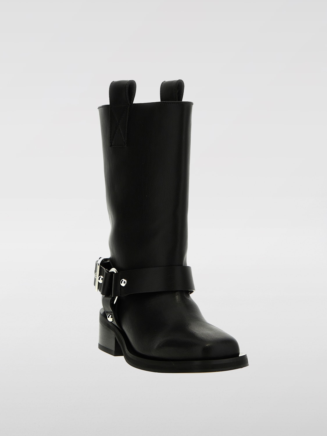 GANNI FLAT ANKLE BOOTS: Flat ankle boots woman Ganni, Black - Img 2