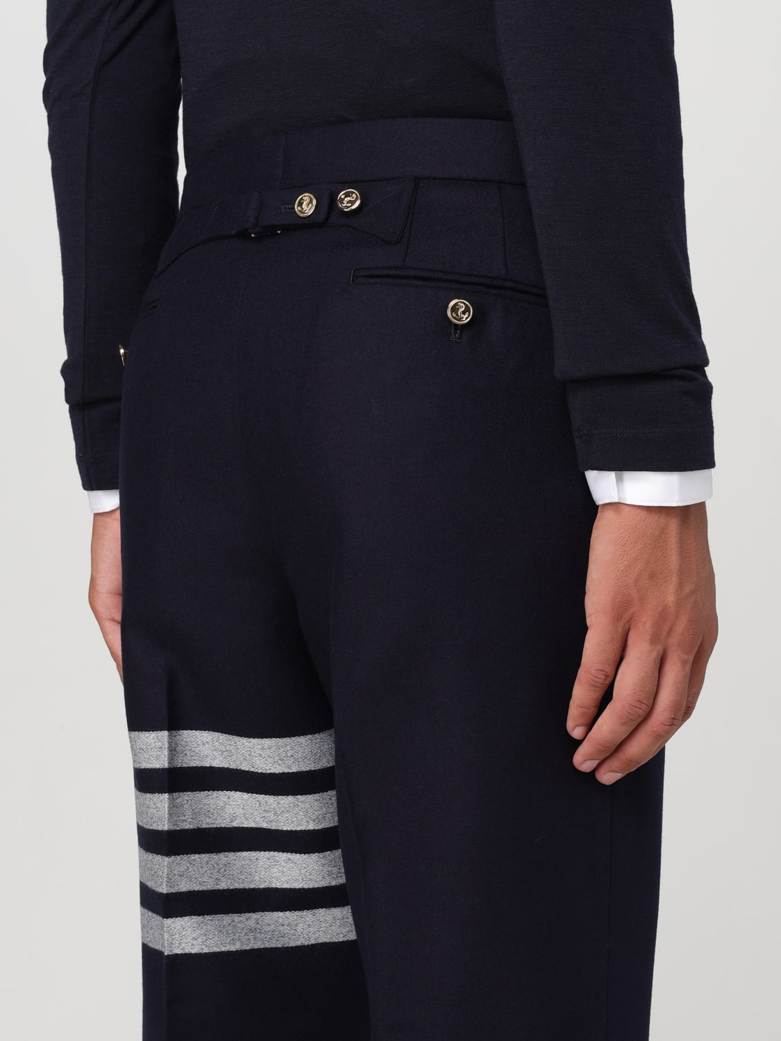 THOM BROWNE PANTS: Pants men Thom Browne, Navy - Img 5