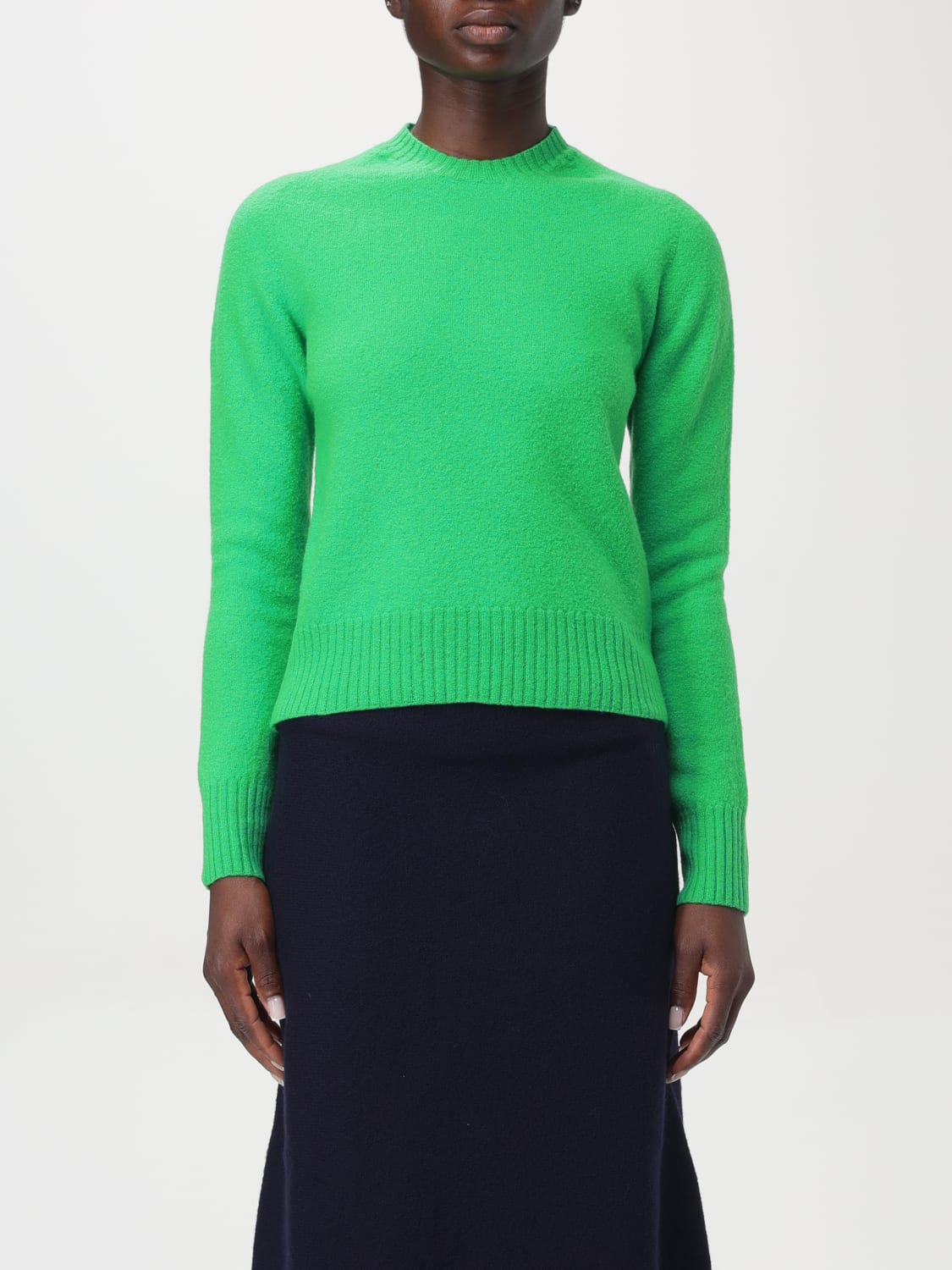 JIL SANDER MAGLIA: Maglia basic di lana Jil Sander, Verde - Img 1