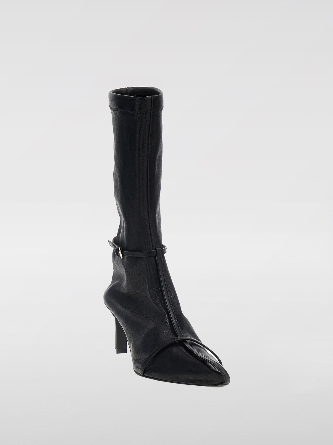 JIL SANDER FLAT ANKLE BOOTS: Shoes woman Jil Sander, Black - Img 2