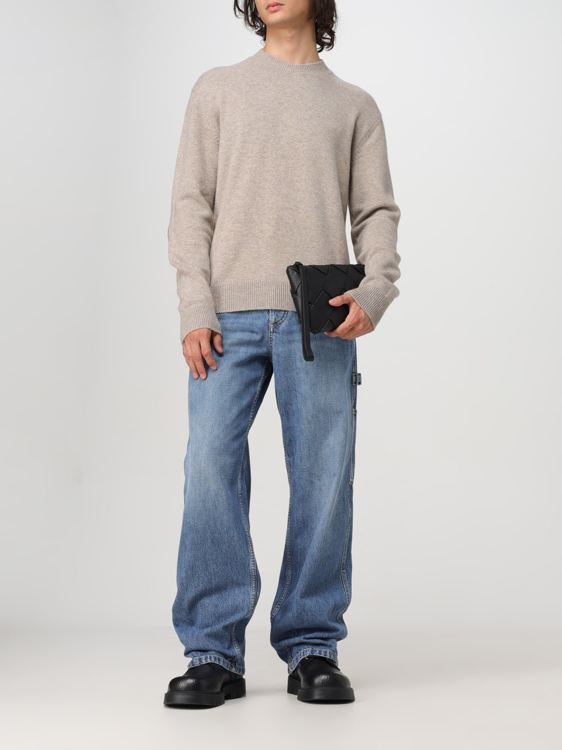 バッグ・カバンその他 BOTTEGA VENETA Men Bags Black 795119V4FV1 8803 BOTTEGA VENETA: bag in woven leather - Grey | Bottega Veneta