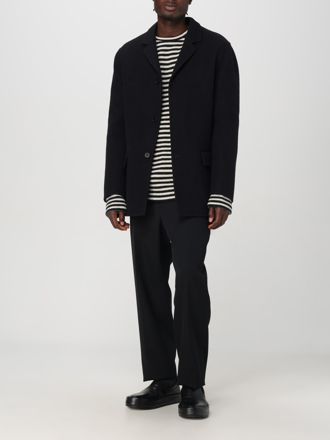 JIL SANDER 裤子: 裤子 男士 Jil Sander, 黑色 - Img 2