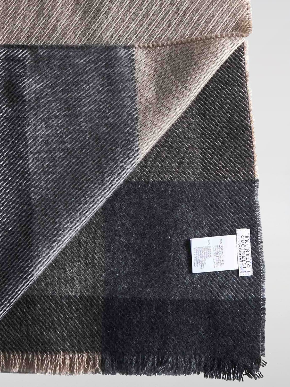 BRUNELLO CUCINELLI SCARF: Scarf men Brunello Cucinelli, Grey - Img 3