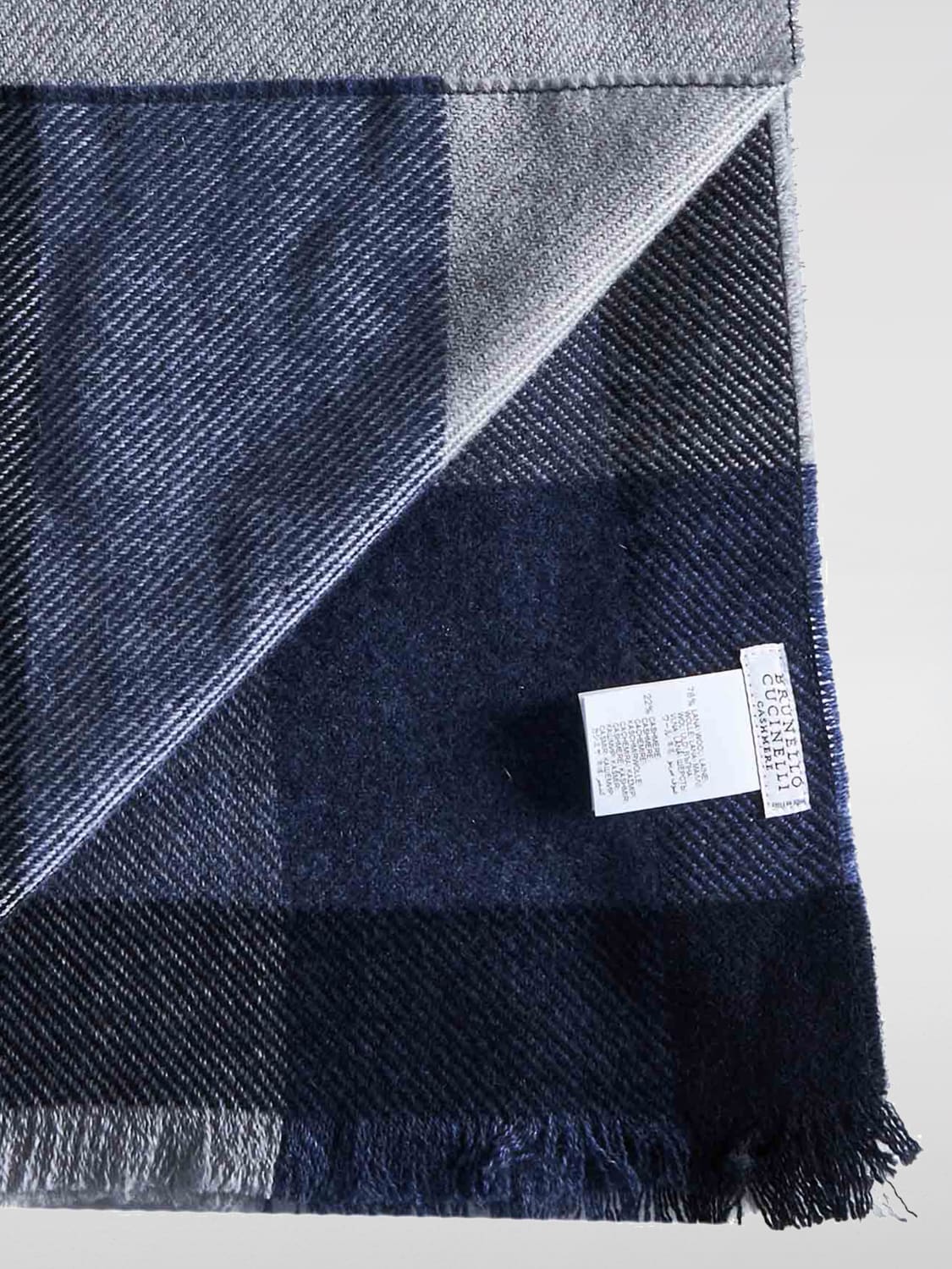 BRUNELLO CUCINELLI SCHAL: Schal herren Brunello Cucinelli, Navy - Img 3