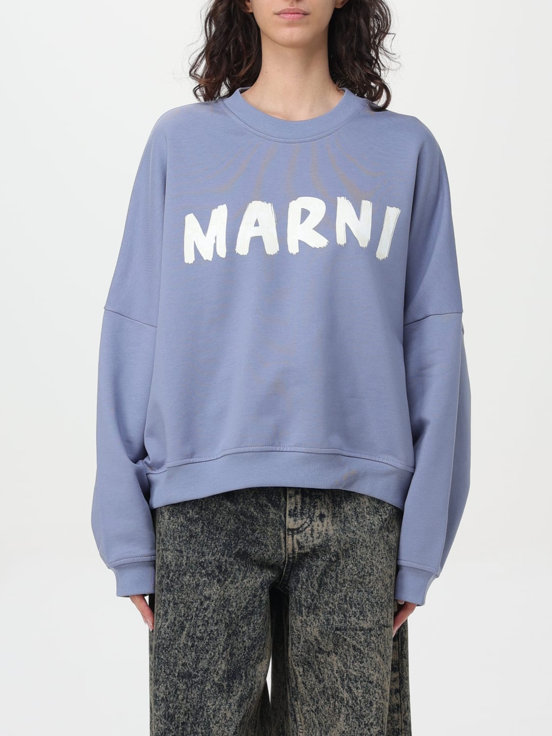 MARNI SWEAT-SHIRT: Sweat-shirt femme Marni, Bleu - Img 1