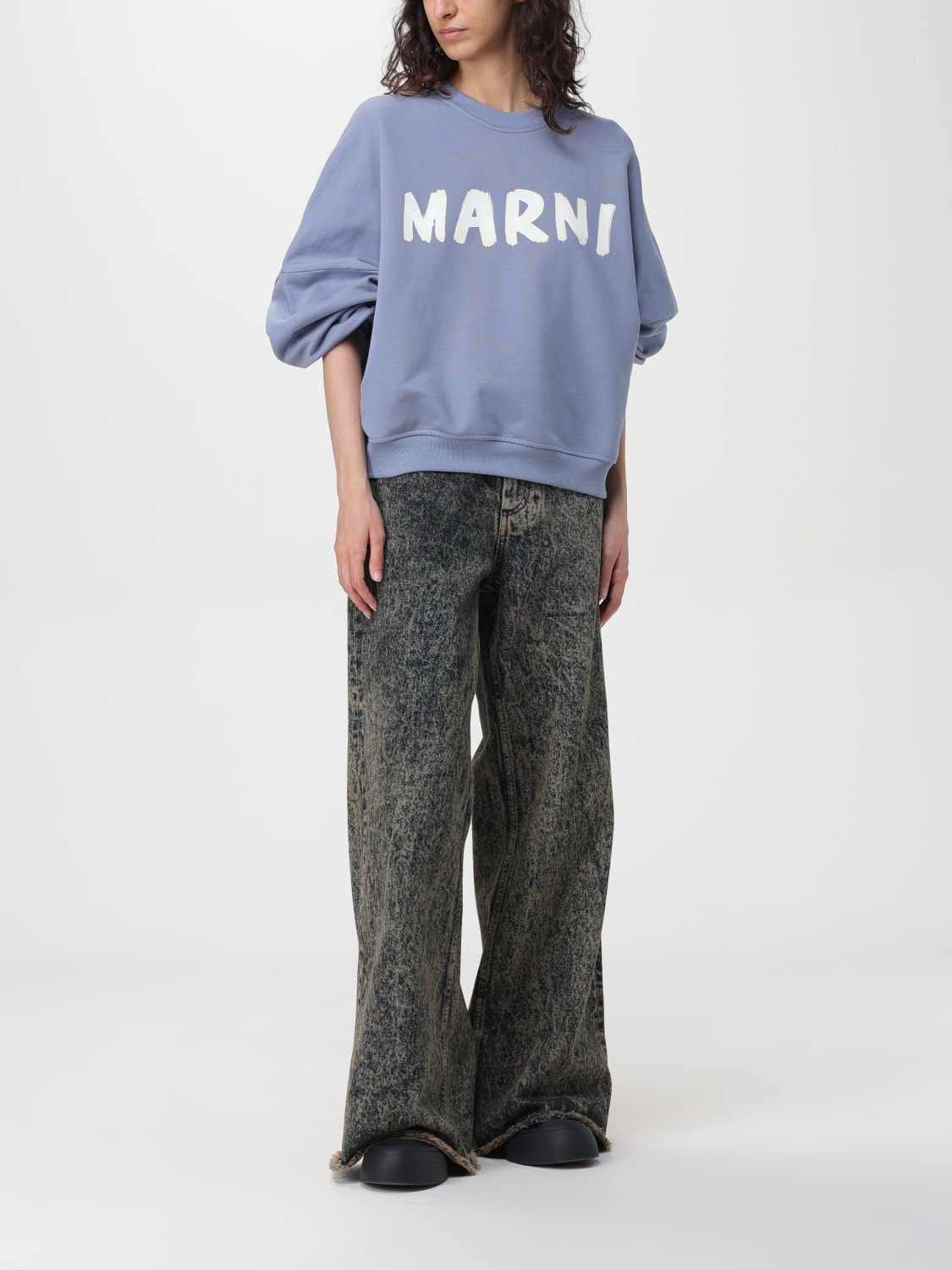 MARNI SWEAT-SHIRT: Sweat-shirt femme Marni, Bleu - Img 2