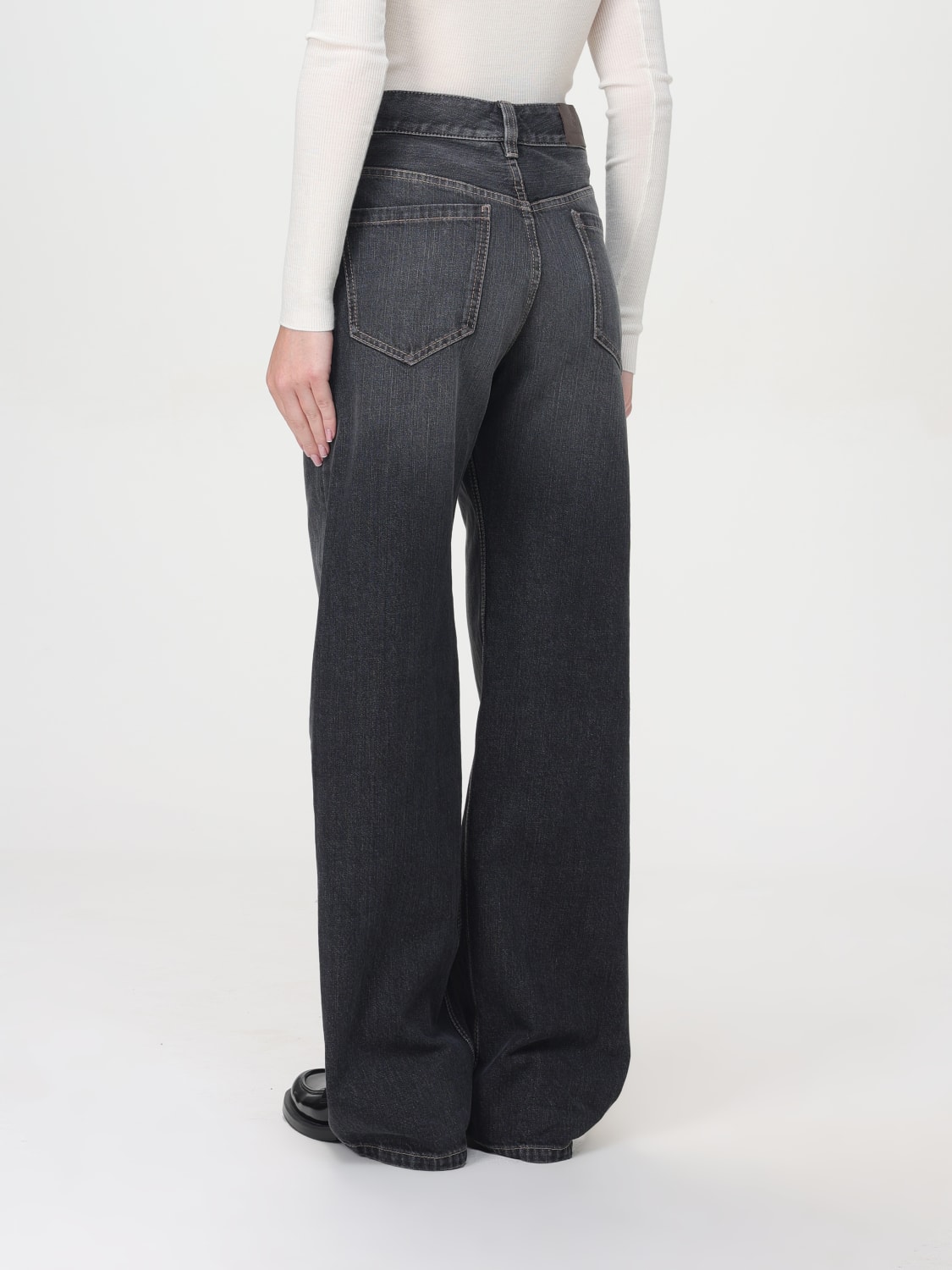 BRUNELLO CUCINELLI JEANS: Jeans woman Brunello Cucinelli, Black - Img 3