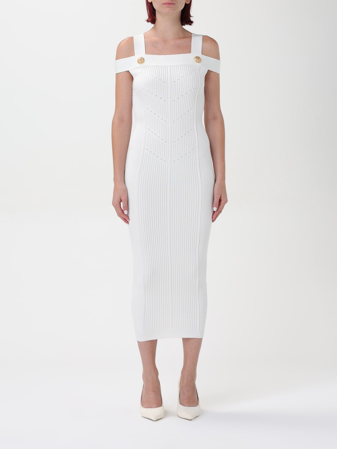 BALMAIN DRESS: Dress woman Balmain, White - Img 1