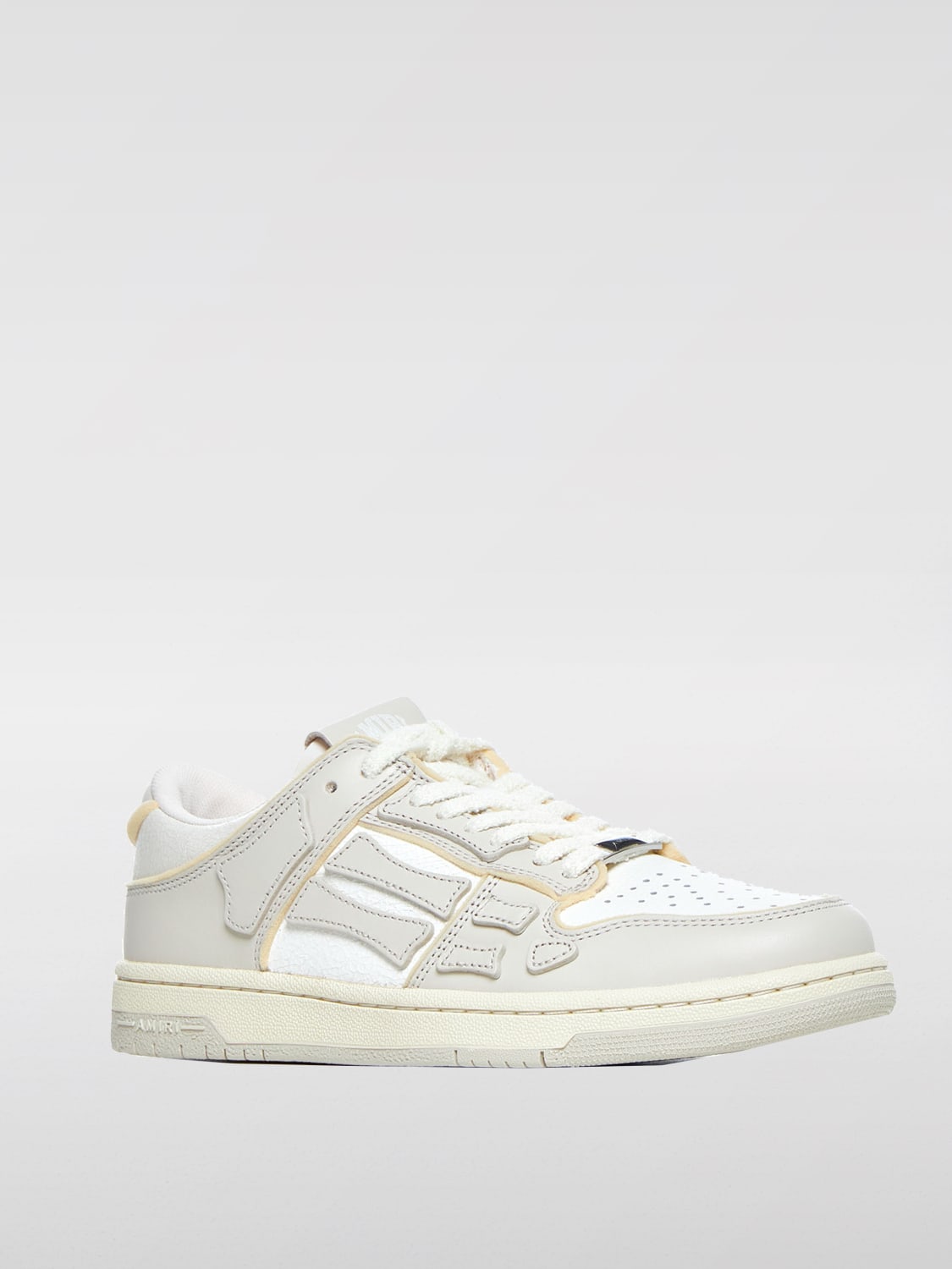 AMIRI SNEAKERS: Sneakers Skel Amiri in pelle , Bianco - Img 2