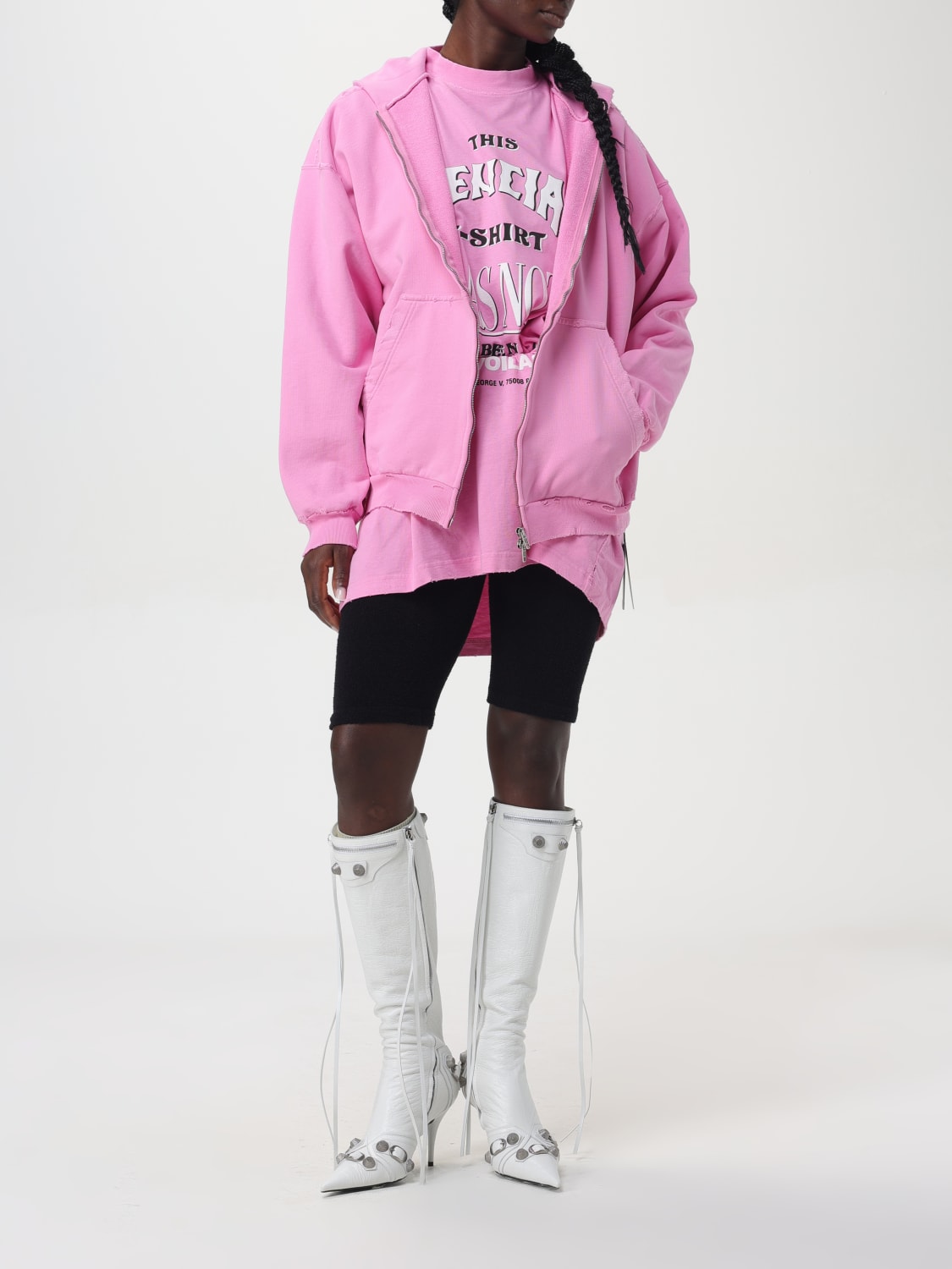 BALENCIAGA: T-shirt woman - Pink | Balenciaga t-shirt