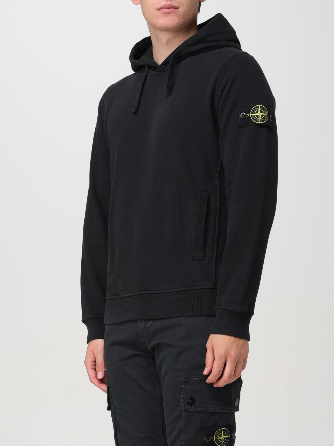 STONE ISLAND SUDADERA: Sudadera hombre Stone Island, Negro - Img 4