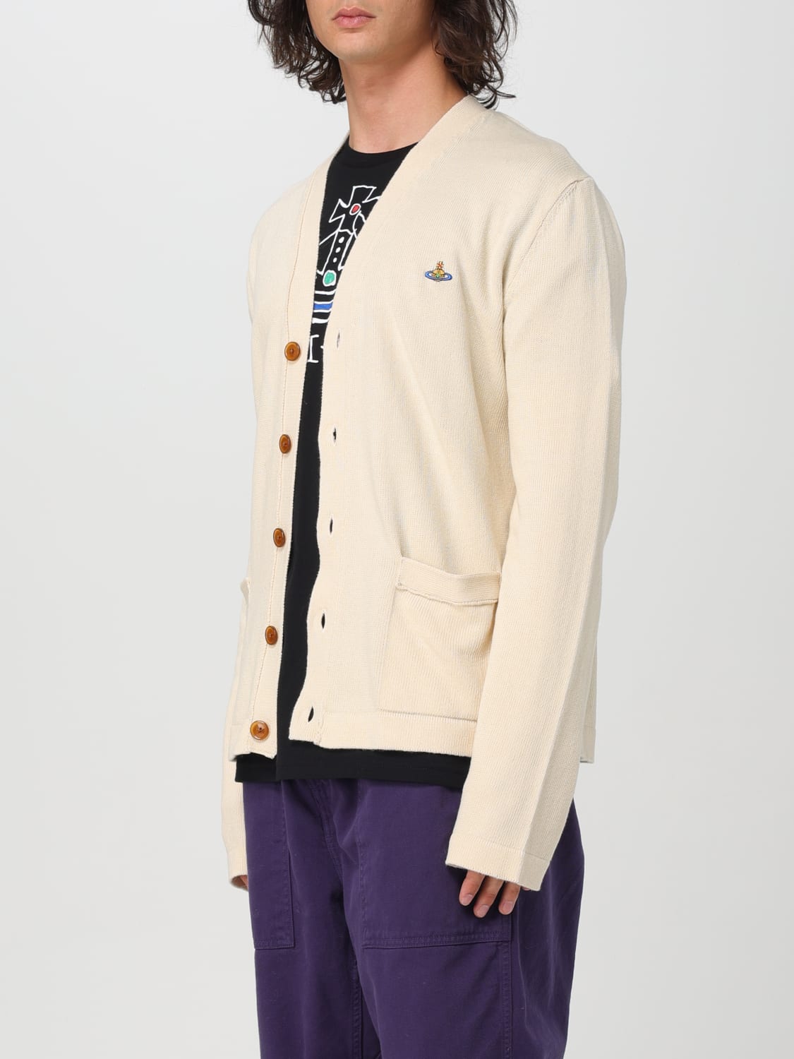 VIVIENNE WESTWOOD CARDIGAN: Sweater men Vivienne Westwood, Beige - Img 4