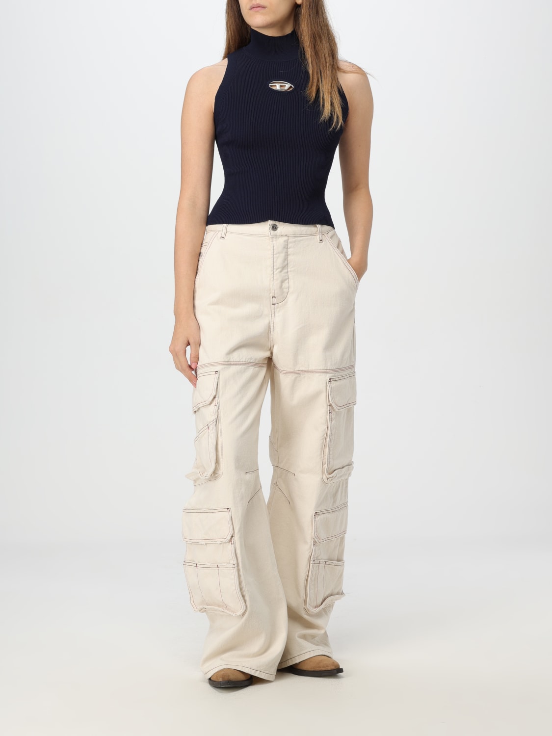 DIESEL TOP: Pull femme Diesel, Bleu - Img 2