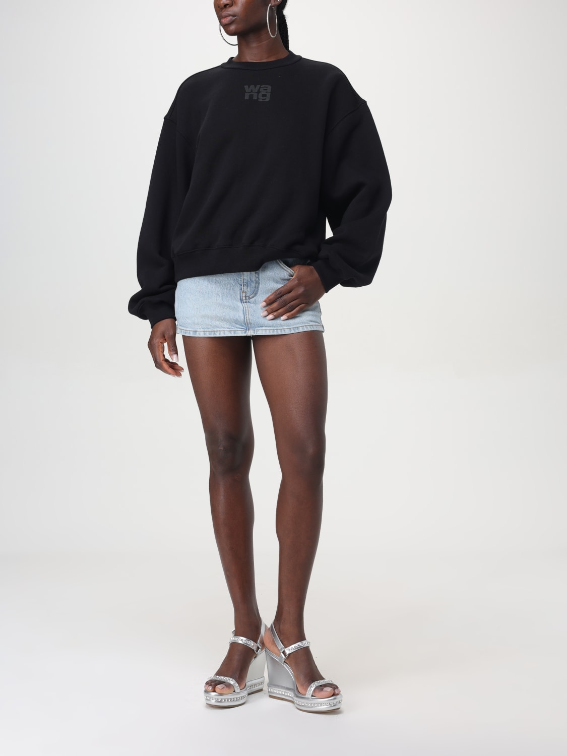 T BY ALEXANDER WANG：スウェットシャツ レディース - ブラック