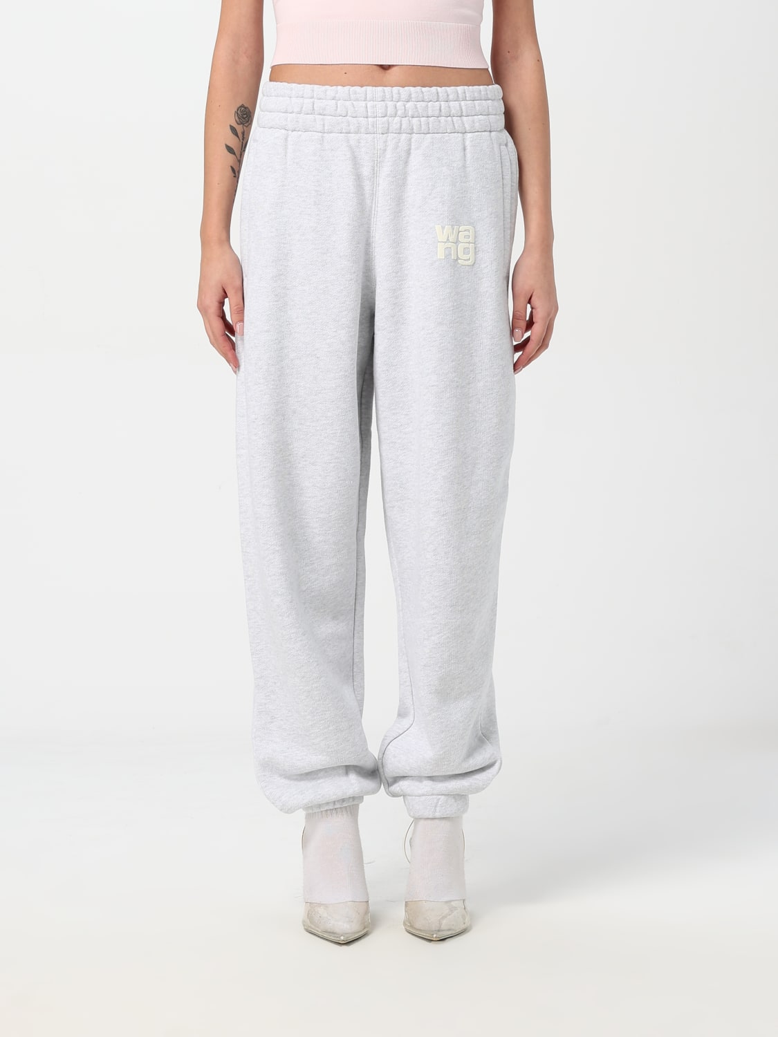 T BY ALEXANDER WANG: Pants woman - Grey | T by Alexander