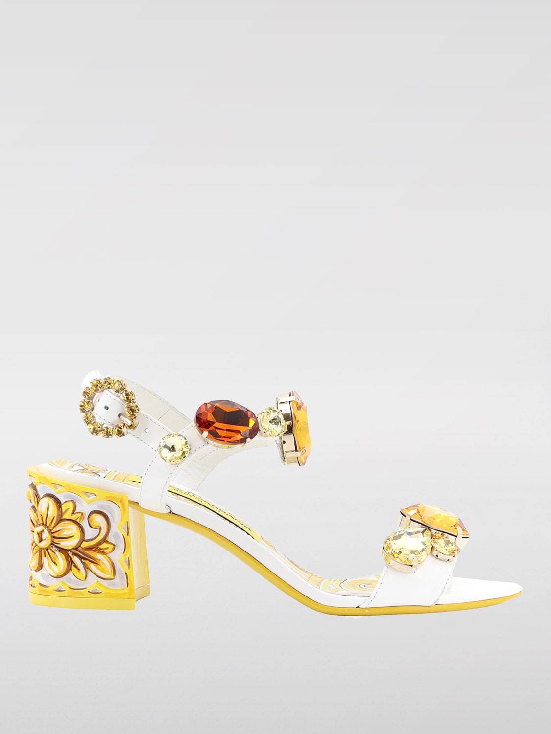 DOLCE & GABBANA HEELED SANDALS: Shoes woman Dolce & Gabbana, Yellow - Img 1