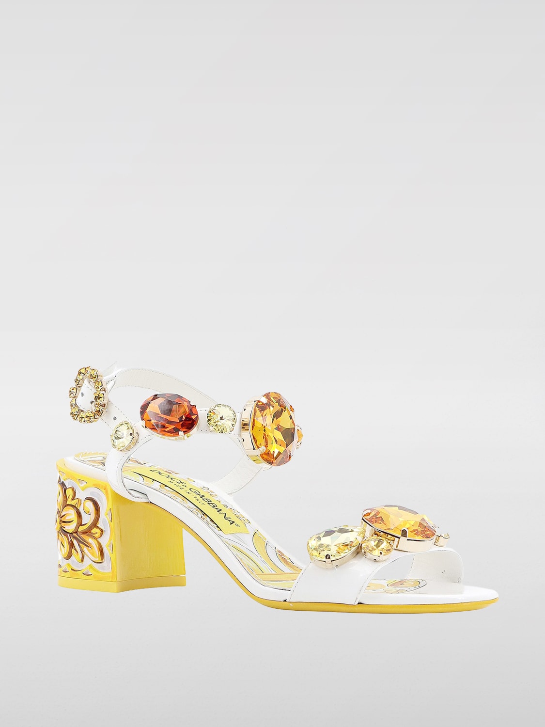 DOLCE & GABBANA HEELED SANDALS: Shoes woman Dolce & Gabbana, Yellow - Img 2