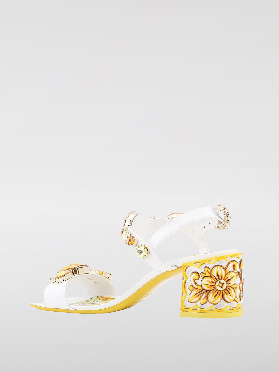 DOLCE & GABBANA HEELED SANDALS: Shoes woman Dolce & Gabbana, Yellow - Img 3