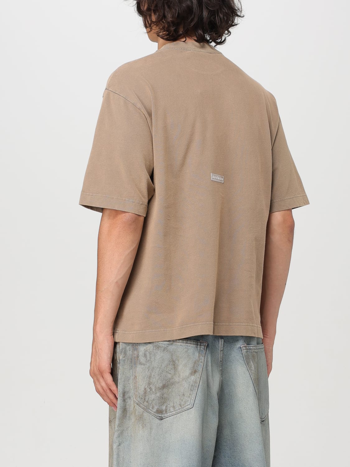 ACNE STUDIOS T-SHIRT: T-shirt homme Acne Studios, Taupe - Img 3