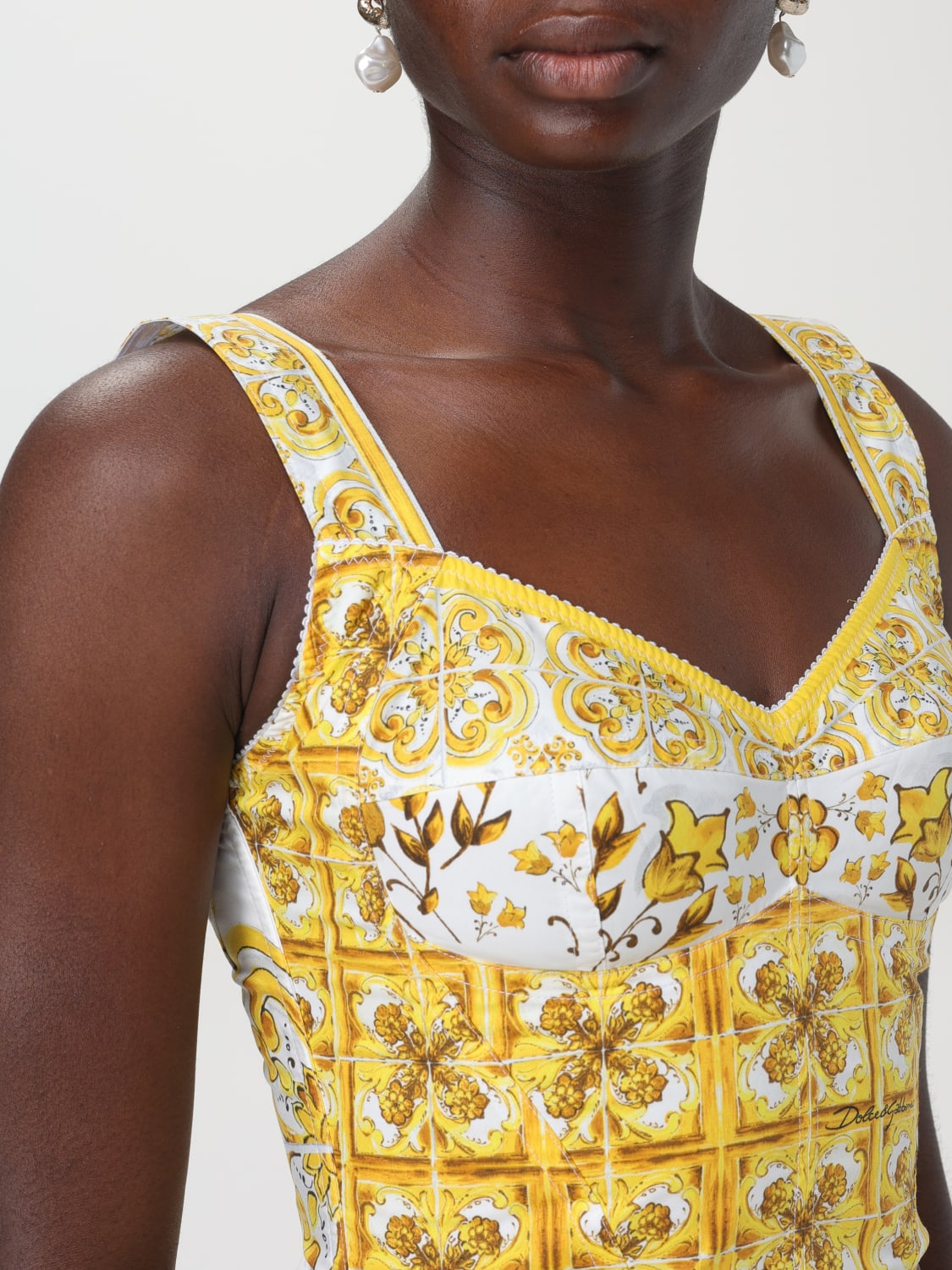 DOLCE & GABBANA TOP: Top woman Dolce & Gabbana, Yellow - Img 5