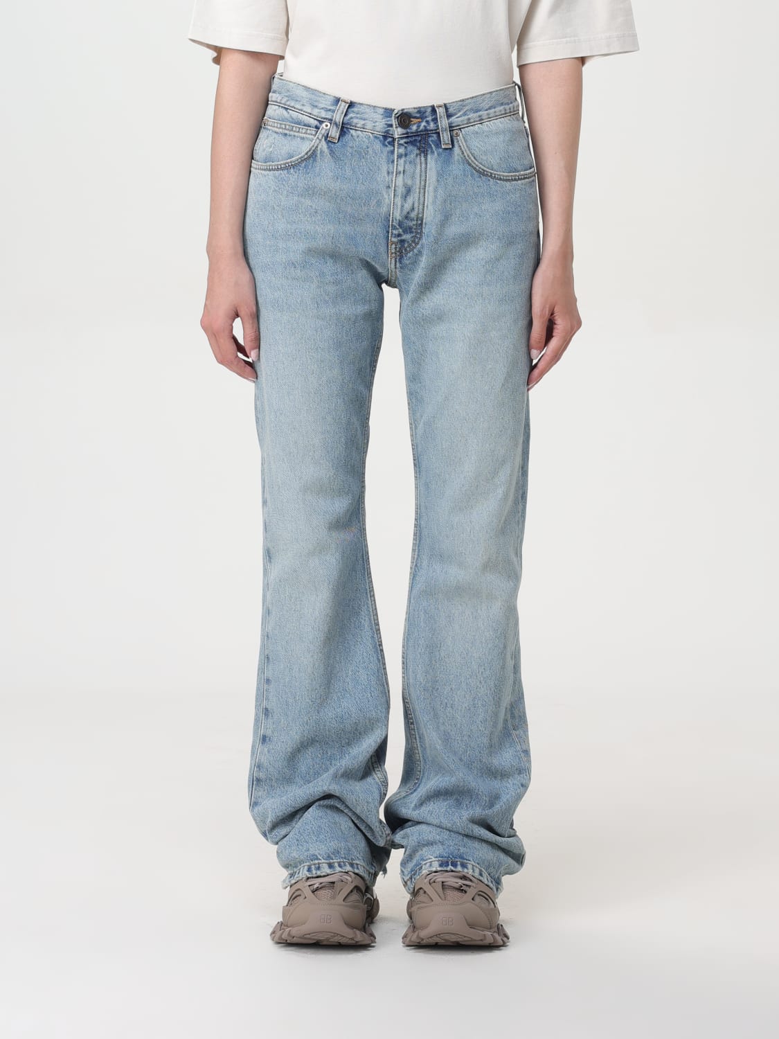 BALENCIAGA JEANS: Jeans a vita bassa Balenciaga, Blue - Img 1