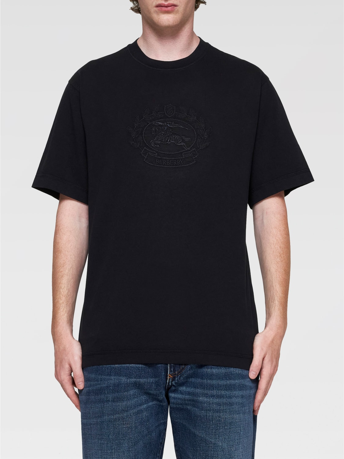 BURBERRY T-SHIRT: T-shirt men Burberry, Black - Img 1