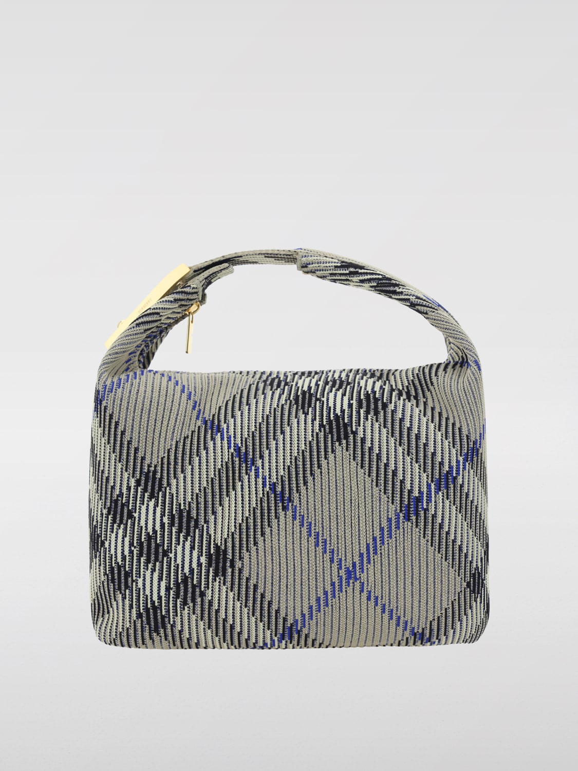 Giglio Borsa Peg Burberry in misto cotone con motivo check