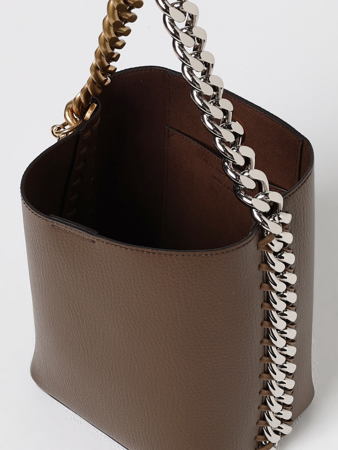 STELLA MCCARTNEY BORSA A MANO: Borsa Stella McCartney in pelle sintetica a grana , Marrone - Img 5