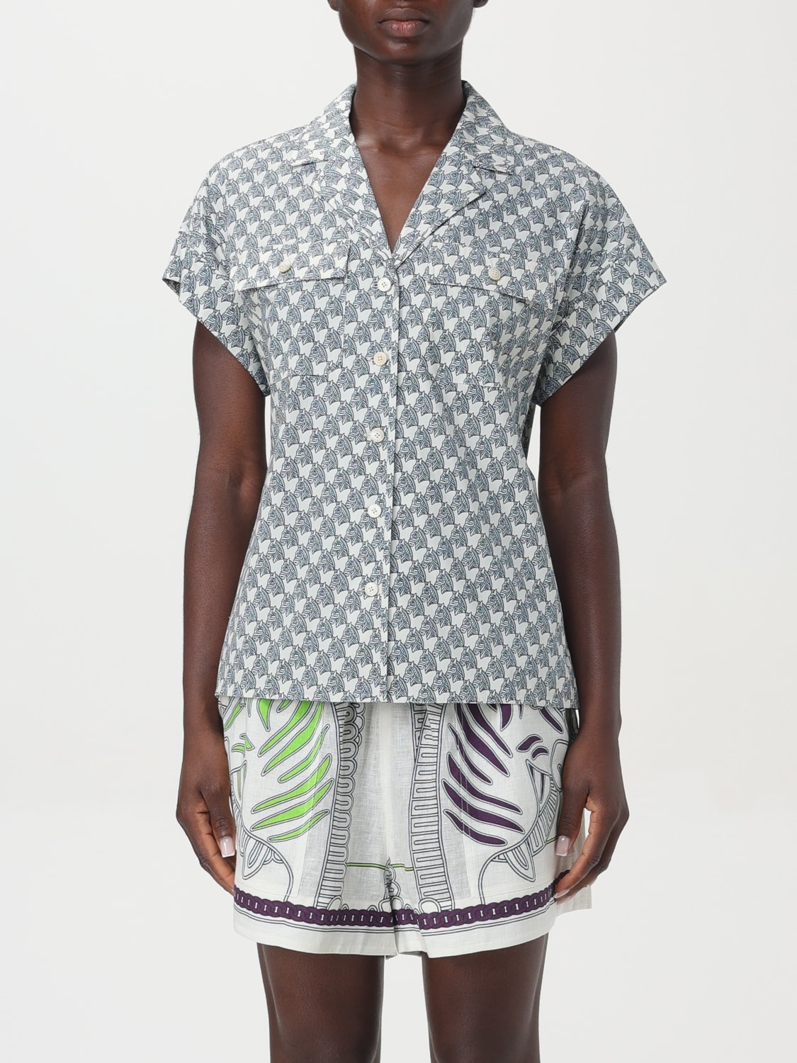Giglio Camicia stampata Tory Burch di cotone