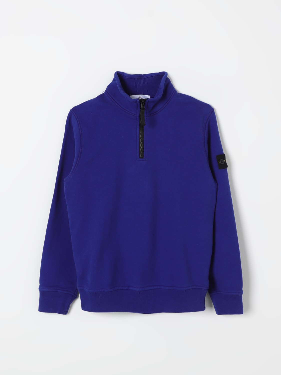 STONE ISLAND JUNIOR PULLOVER: Pullover kinder Stone Island Junior, Royal Blue - Img 1