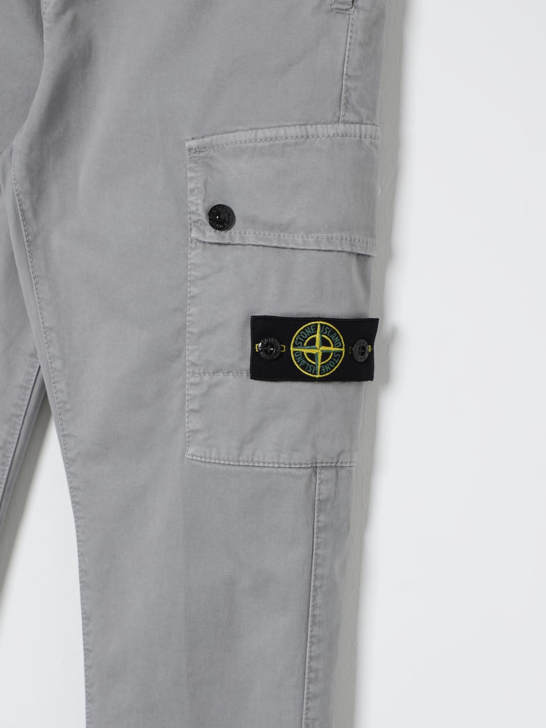 STONE ISLAND JUNIOR 裤子: 裤子 儿童 Stone Island Junior, 灰褐色 - Img 3