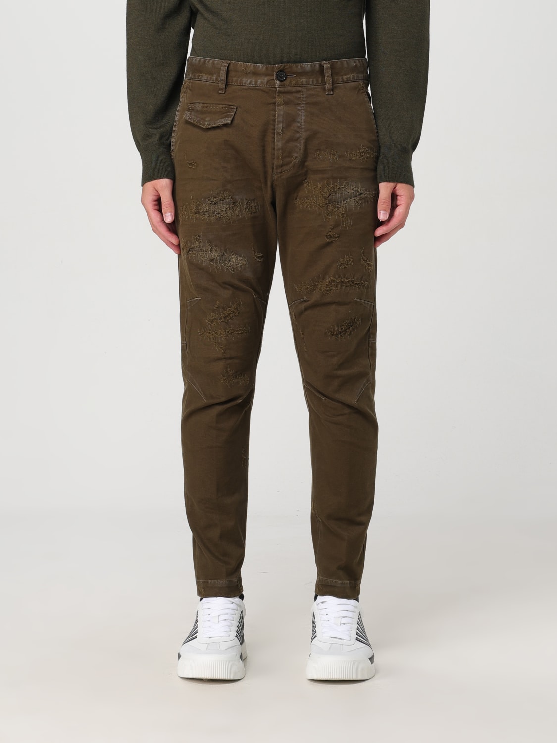 Giglio Pantalone distressed tapered fit Dsquared2 in cotone