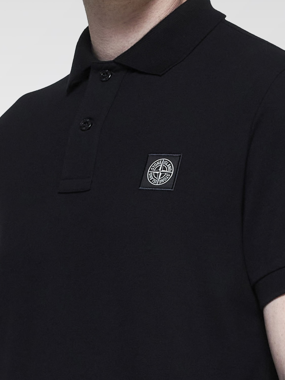 STONE ISLAND POLO: Polo homme Stone Island, Noir - Img 3