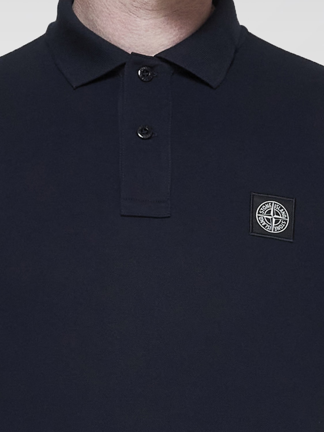 STONE ISLAND POLO SHIRT: Polo shirt men Stone Island, Navy - Img 3