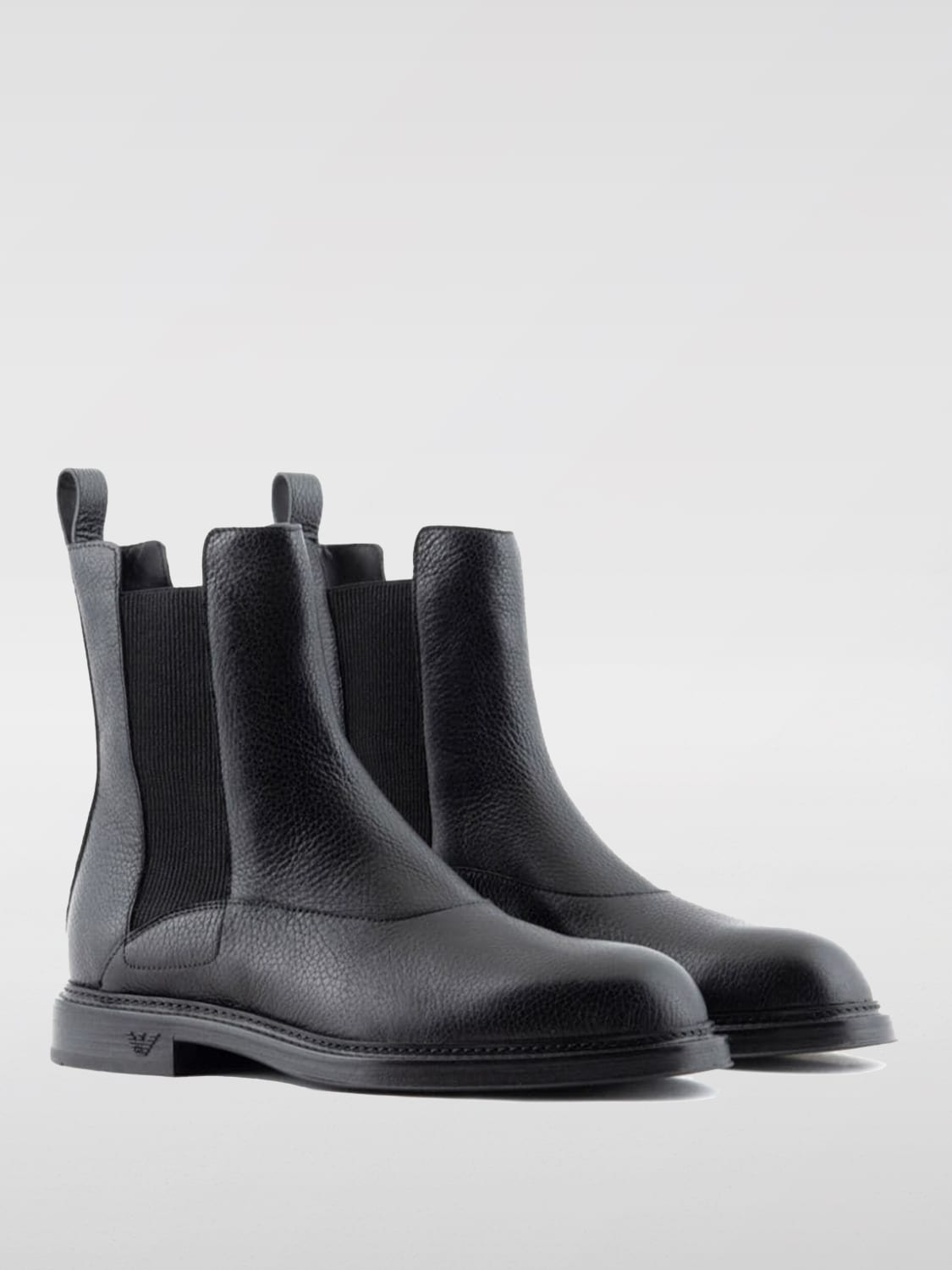 EMPORIO ARMANI Stivaletto in pelle a grana Nero Stivaletti Emporio Armani X4M389XF583 online su GIGLIO.COM